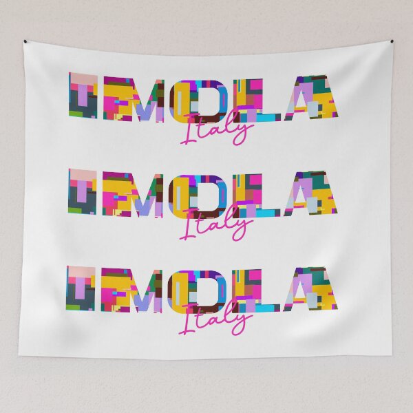Item preview, Imola, Italy, Vibrant Abstract City Typography Art designed and sold by Wanderful-roads.