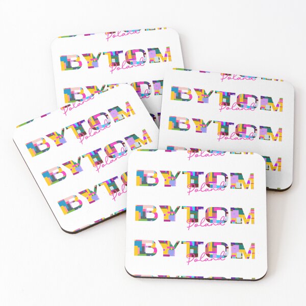 Item preview, Bytom, Poland, Vibrant Abstract City Typography Art designed and sold by Wanderful-roads.