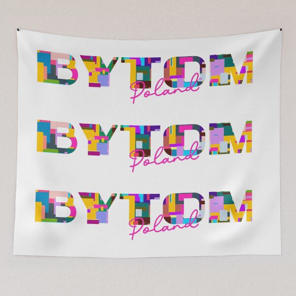 Item preview, Bytom, Poland, Vibrant Abstract City Typography Art designed and sold by Wanderful-roads.