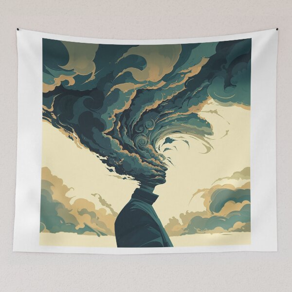 Item preview, Spiraling Thoughts Forming Cloud Head designed and sold by Christian Weiss.