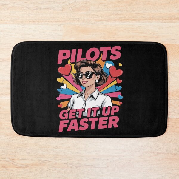 Item preview, Pilots get it up faster Funny Woman Pilot Airplane designed and sold by GasVille.