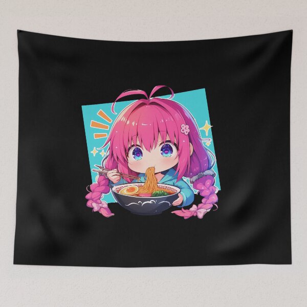 Item preview, Kurosaki Mea To Love Ru Anime Girl Kawaii Ramen Energetic Cute Chibi Bright designed and sold by Raslbazola.