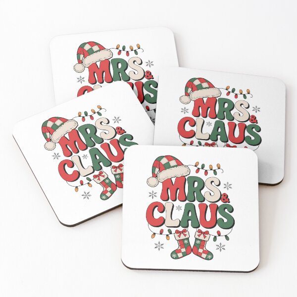 Item preview, Mr and Mrs Claus Couples Santa Patchwork Christmas Lights designed and sold by BakeryDozen.