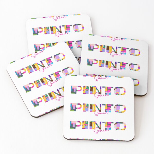 Item preview, Pinto, Spain, Vibrant Abstract City Typography Art designed and sold by Wanderful-roads.