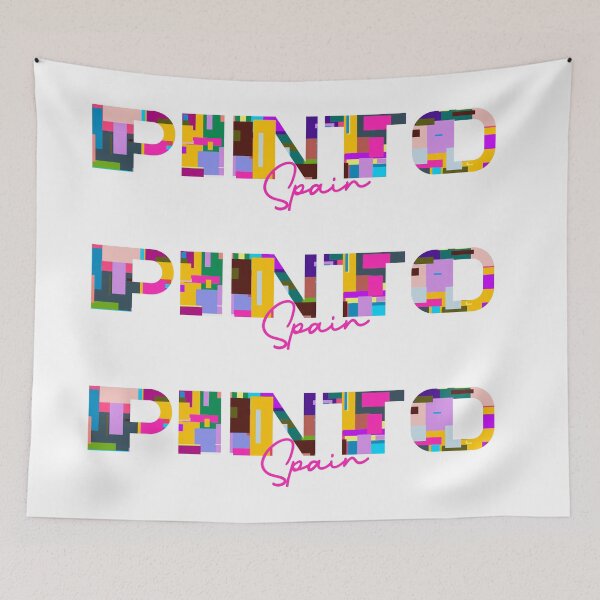 Item preview, Pinto, Spain, Vibrant Abstract City Typography Art designed and sold by Wanderful-roads.