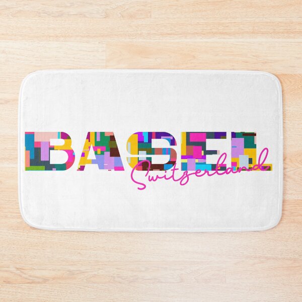 Item preview, Basel, Switzerland, Vibrant Abstract City Typography Art designed and sold by Wanderful-roads.