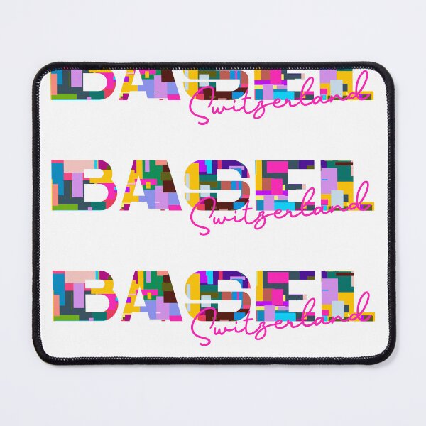Item preview, Basel, Switzerland, Vibrant Abstract City Typography Art designed and sold by Wanderful-roads.