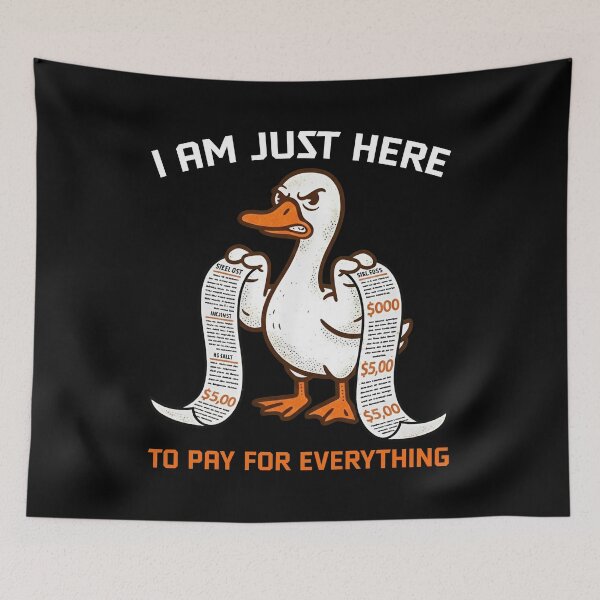 Item preview, Angry Duck Paying Bills Funny Shirt designed and sold by LashondaGreen89.