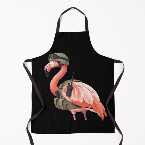 Item preview, Pink Flamingo With Full Military Gear Helmet Goggles Radio designed and sold by DetroitMug.