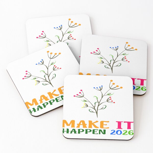 Item preview, Make It Happen 2026 Colorful Motivational Floral T-Shirt designed and sold by Stag Prime Shop.