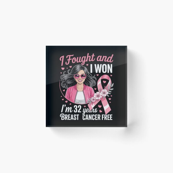 Item preview, Pink Girl I Fought and I Won I'm 32 Years Breast Cancer Free designed and sold by DetroitMug.