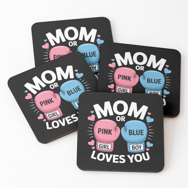 Item preview, Pink Or Blue Mom Loves You Boxing Gender Reveal Party designed and sold by DetroitMug.