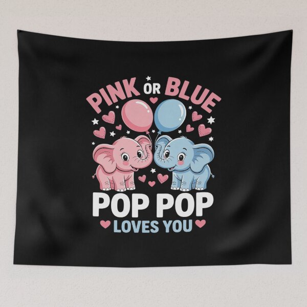 Item preview, Pink or Blue Pop Pop Loves You Gender Reveal Elephant designed and sold by DetroitMug.