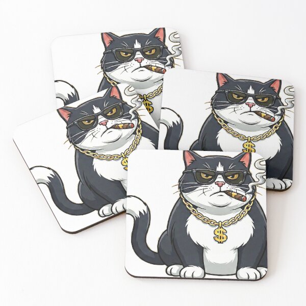 Item preview, Cool Gangster Fat Cat with Gold Chain and Cigar designed and sold by Static Noise.