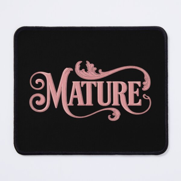 Item preview, Pink ornate lettering - Mature designed and sold by DetroitMug.