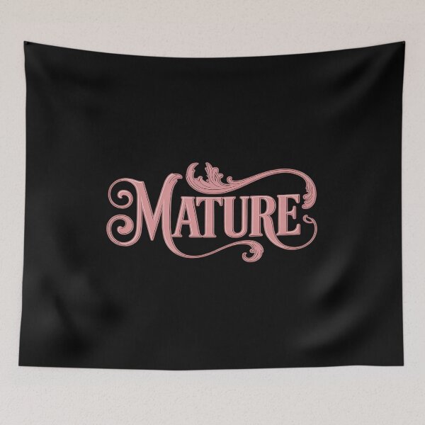 Item preview, Pink ornate lettering - Mature designed and sold by DetroitMug.