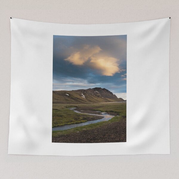 Item preview, Stream Through Landscape To Mountain Photographic Print designed and sold by Mother-Nature65.