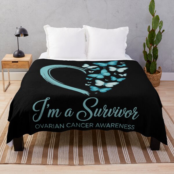 Item preview, Teal Butterfly Heart Survivor Ovarian Cancer Awareness designed and sold by papertaless.