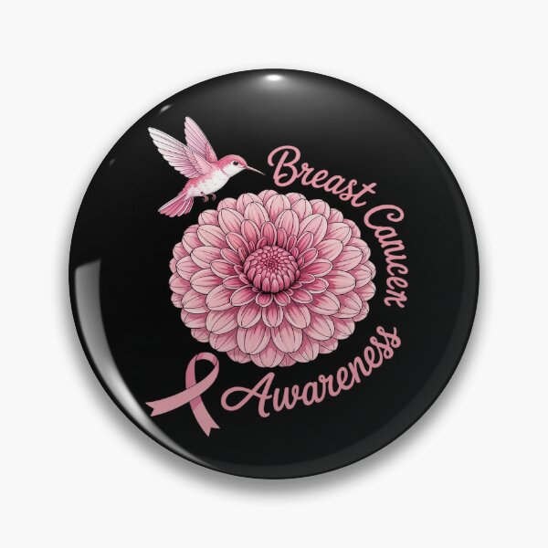 Item preview, Pink Ribbon Hummingbird Sunflower Breast Cancer Awareness designed and sold by DetroitMug.