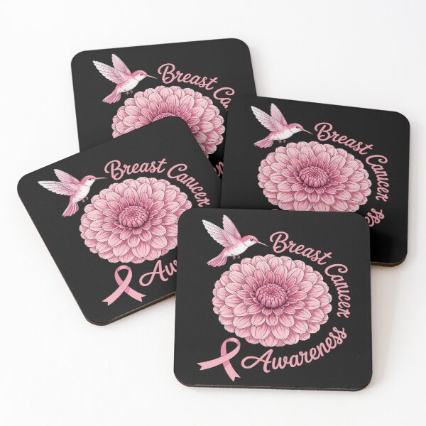 Item preview, Pink Ribbon Hummingbird Sunflower Breast Cancer Awareness designed and sold by DetroitMug.