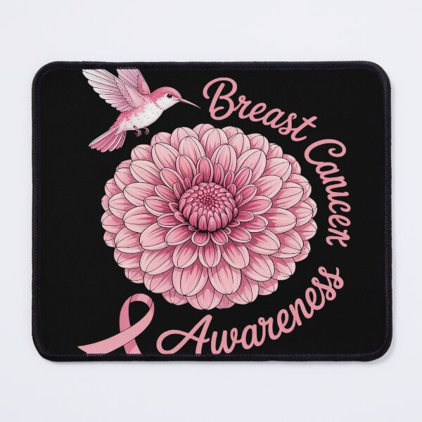Item preview, Pink Ribbon Hummingbird Sunflower Breast Cancer Awareness designed and sold by DetroitMug.