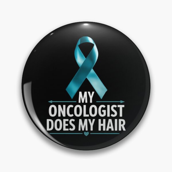 Item preview, My Oncologist Does My Hair Ovarian Cancer Awareness Products designed and sold by papertaless.