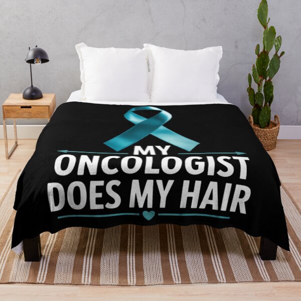 Item preview, My Oncologist Does My Hair Ovarian Cancer Awareness Products designed and sold by papertaless.