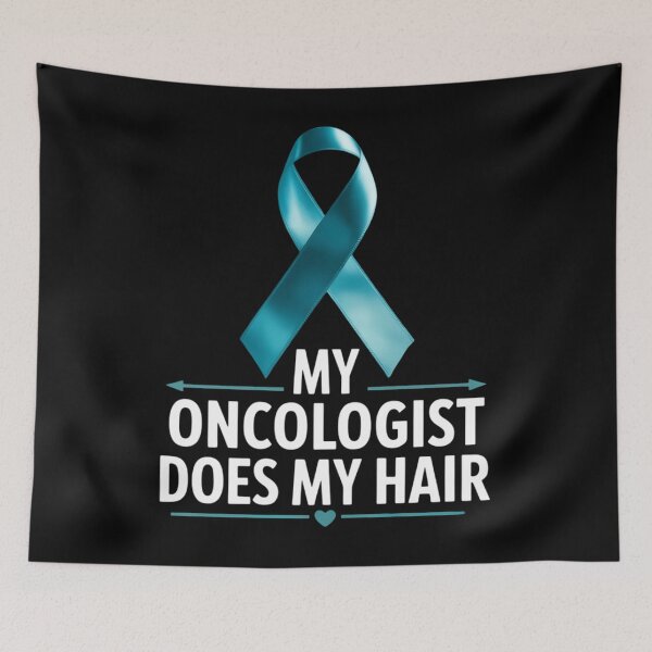 Item preview, My Oncologist Does My Hair Ovarian Cancer Awareness Products designed and sold by papertaless.
