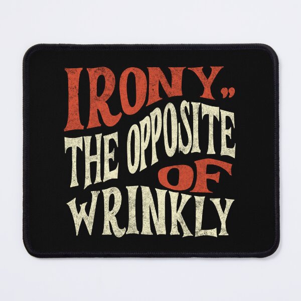 Item preview, Irony The Opposite of Wrinkly – Retro Hand-Drawn designed and sold by dudelinart.