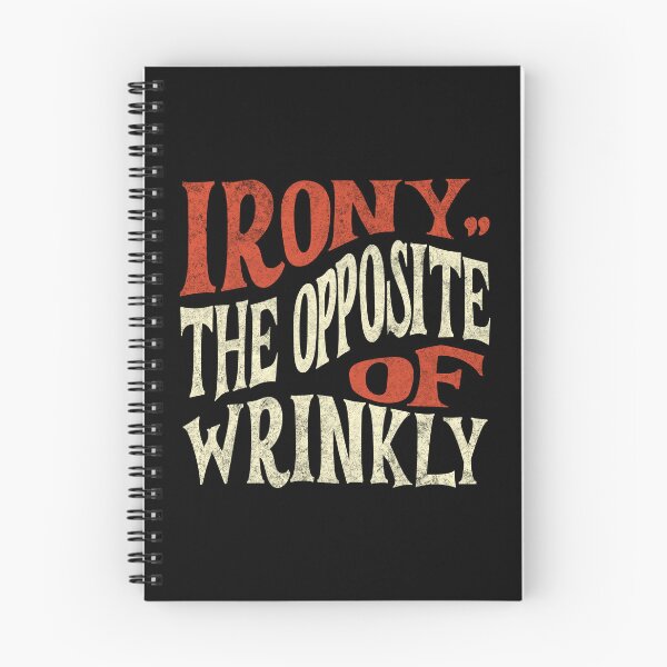Item preview, Irony The Opposite of Wrinkly – Retro Hand-Drawn designed and sold by dudelinart.