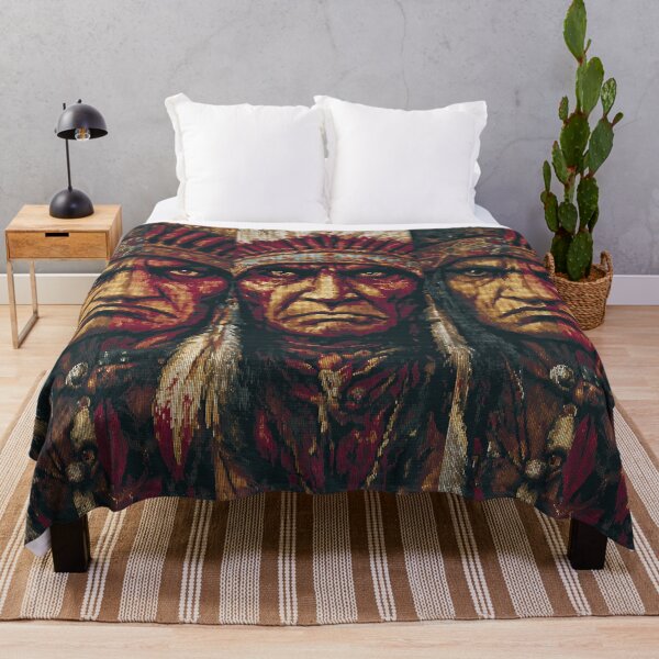 Item preview, Artistic portrait of three chiefs in cross-stitch style. designed and sold by Piotrek0001.