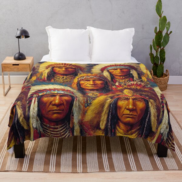 Item preview, A collection of five dignified Native American chief portraits. designed and sold by Piotrek0001.