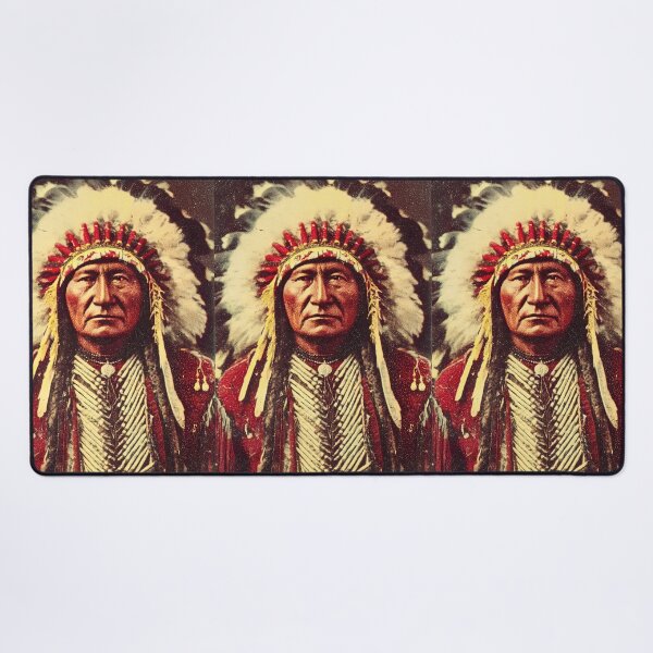 Item preview, Historical chief portrait in a retro photography art style. designed and sold by Piotrek0001.