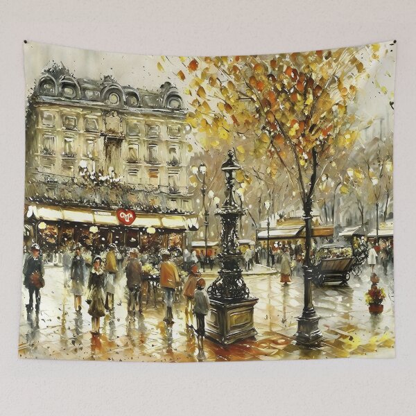 Item preview, Comédie: A Belle Époque Street Scene Before the Historic Comédie-Française - 06 designed and sold by artdesignsnow.