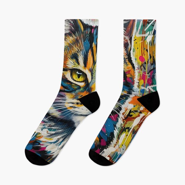 Item preview, A POP ART PAINTED CAT designed and sold by infinitearte.