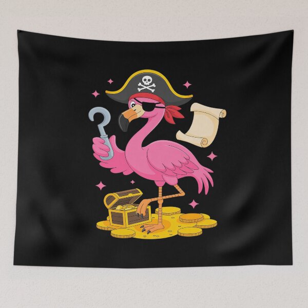 Item preview, Pirate Pink Flamingo Halloween Party Jolly Roger designed and sold by DetroitMug.