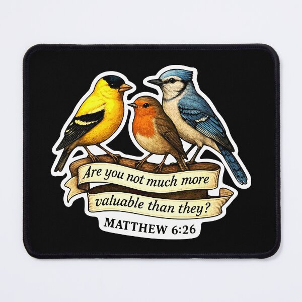 Item preview, Matthew 6:26 Are you not much more valuable than they? designed and sold by plushism.