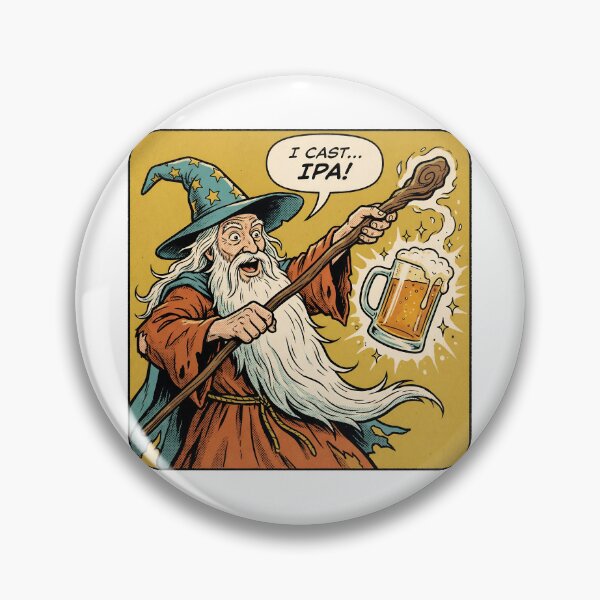 Item preview, Retro Beer Wizard Comic – “I Cast IPA” designed and sold by Imaginationbeyond.