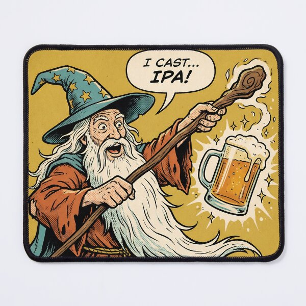 Item preview, Retro Beer Wizard Comic – “I Cast IPA” designed and sold by Imaginationbeyond.