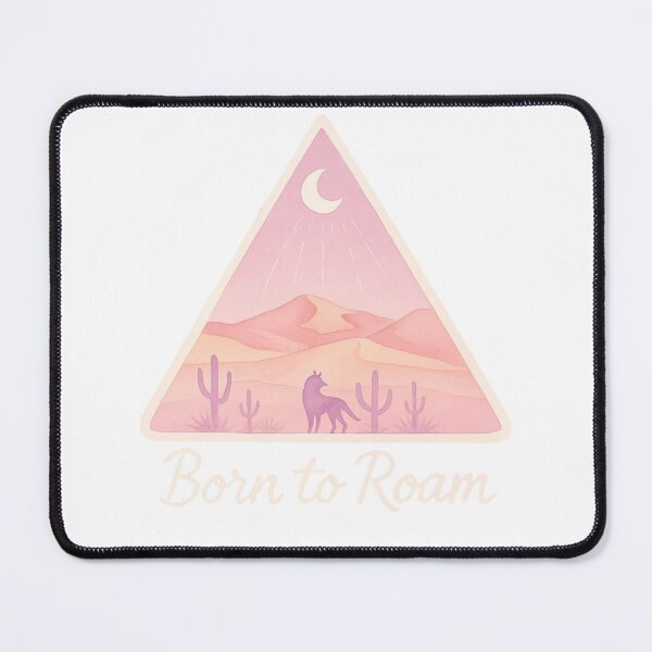 Item preview, Pink Born to Roam – Adventure & Wanderlust Typography Design designed and sold by baggycatsworld.
