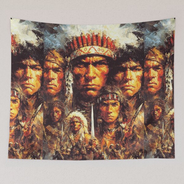 Item preview, An epic battle montage with portraits of brave warriors. designed and sold by Piotrek0001.