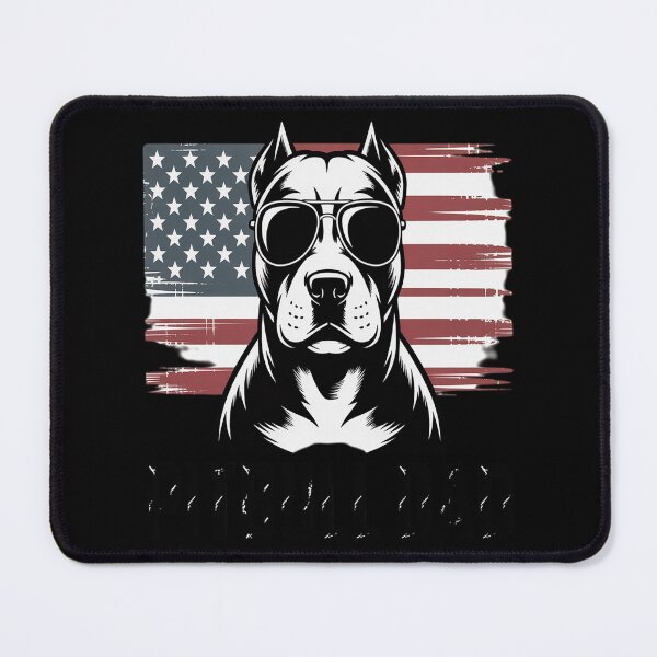 Item preview, Pitbull Dad American Flag Patriotic Dog Lover designed and sold by DetroitMug.
