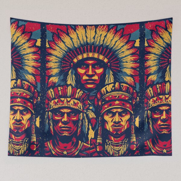 Item preview, Three native warriors in a graphic comic book style. designed and sold by Piotrek0001.