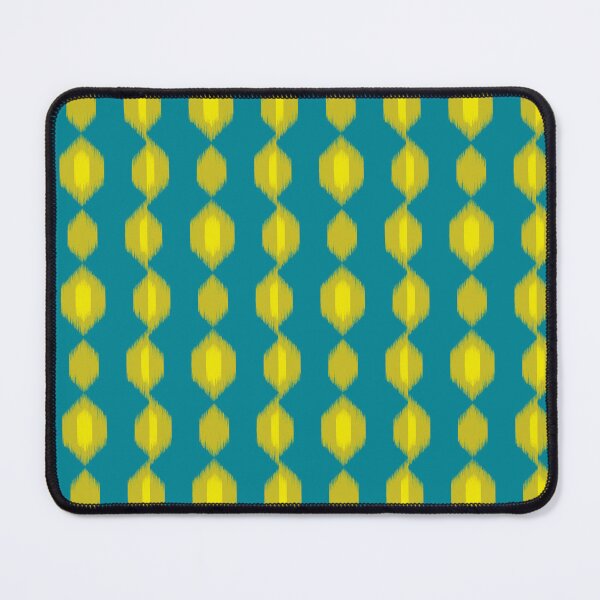 Item preview, Ikat Hex Flow in Antique Gold on Ocean Teal designed and sold by colorofmagic.