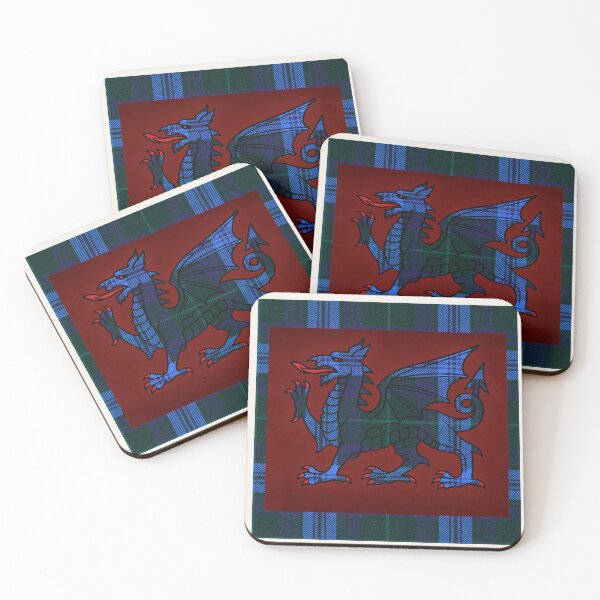 Item preview, Jones Welsh Tartan – Without God, Without Anything & y Ddraig Goch - the red dragon  designed and sold by WheelieGdArt.