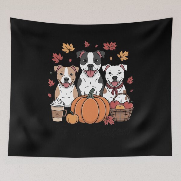 Item preview, Pitbull Dog Autumn Fall Thanksgiving Tis The Season Women designed and sold by DetroitMug.