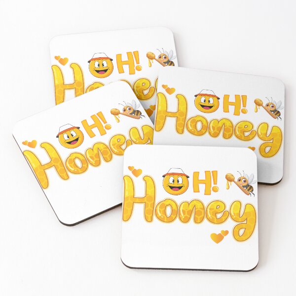 Item preview, Oh Honey Cute Cartoon Bee and Honeycomb Typography T-Shirt designed and sold by Stag Prime Shop.