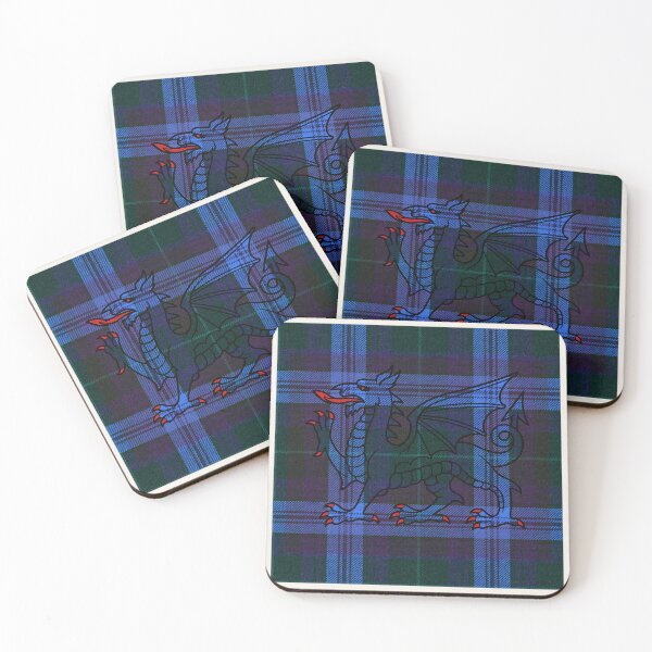 Item preview, Jones Welsh Tartan – Without God, Without Anything & y Ddraig Goch - the red dragon v2 designed and sold by WheelieGdArt.