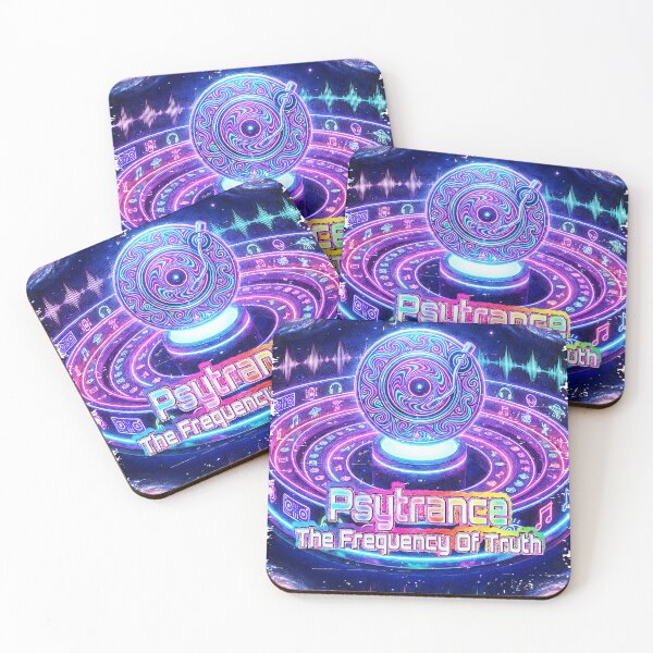 Item preview, Psytrance: The Frequency Of Truth - Cosmic Neon Vinyl & Galaxy Art designed and sold by Hen-C-Art.