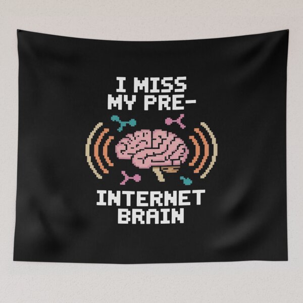 Item preview, Pixel Art I Miss My Pre Internet Brain designed and sold by DetroitMug.